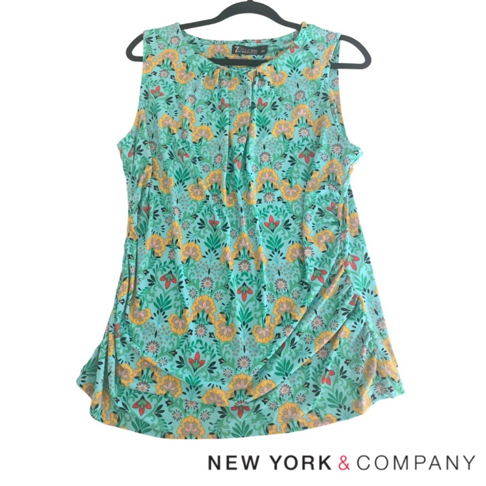 7th Avenue Multi Color Floral Print Tank Top